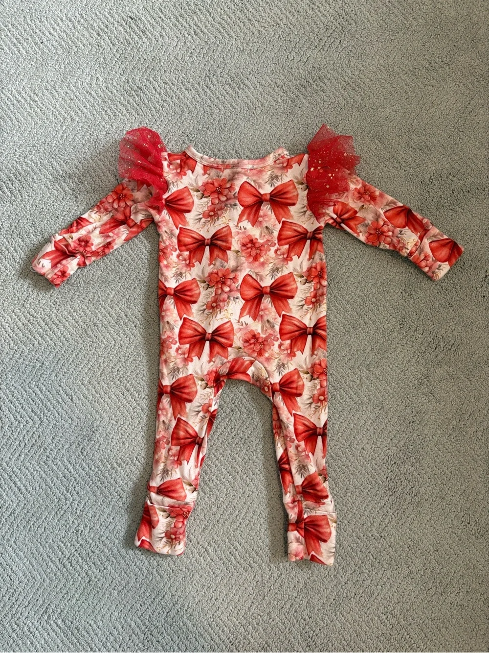 before & ever ruffle bow